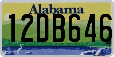 AL license plate 12DB646