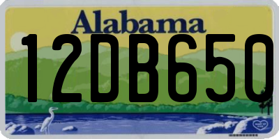 AL license plate 12DB650