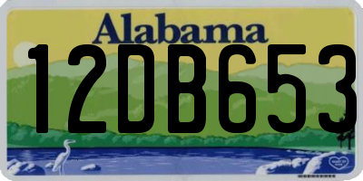 AL license plate 12DB653