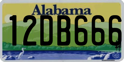 AL license plate 12DB666