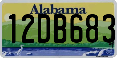 AL license plate 12DB683