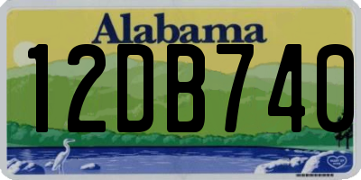 AL license plate 12DB740
