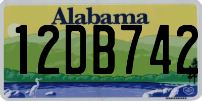 AL license plate 12DB742