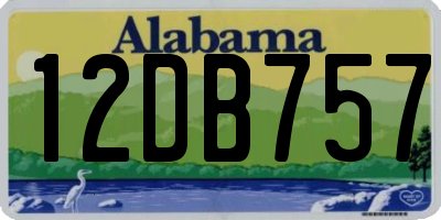 AL license plate 12DB757