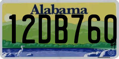 AL license plate 12DB760