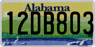 AL license plate 12DB803