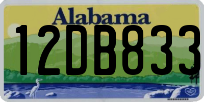 AL license plate 12DB833