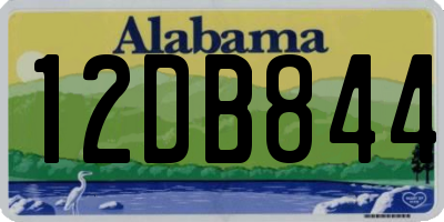 AL license plate 12DB844