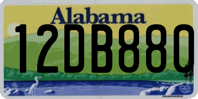 AL license plate 12DB880