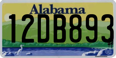 AL license plate 12DB893