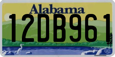 AL license plate 12DB961