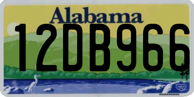 AL license plate 12DB966