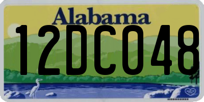 AL license plate 12DC048