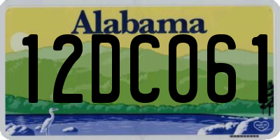 AL license plate 12DC061