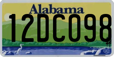 AL license plate 12DC098