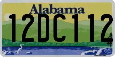 AL license plate 12DC112