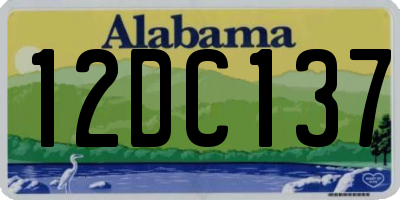 AL license plate 12DC137