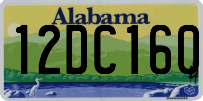 AL license plate 12DC160