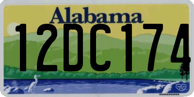 AL license plate 12DC174