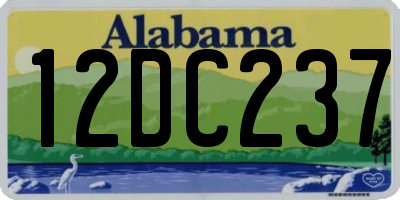 AL license plate 12DC237