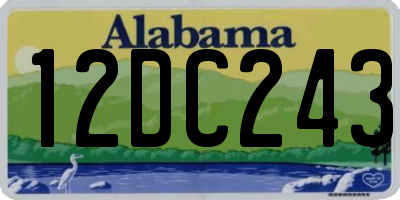 AL license plate 12DC243