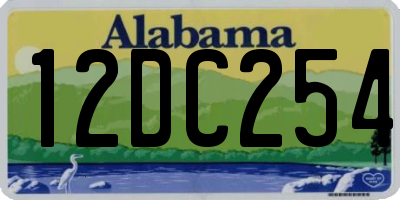 AL license plate 12DC254