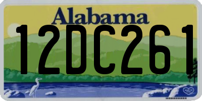AL license plate 12DC261