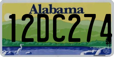 AL license plate 12DC274