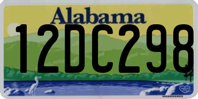 AL license plate 12DC298