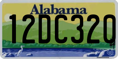 AL license plate 12DC320