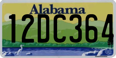 AL license plate 12DC364