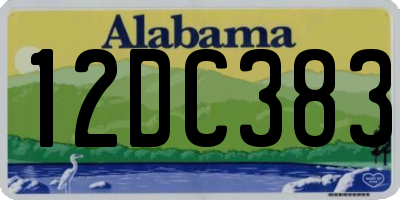 AL license plate 12DC383
