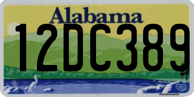 AL license plate 12DC389