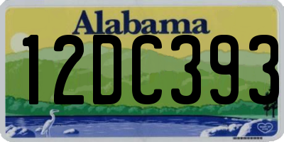 AL license plate 12DC393