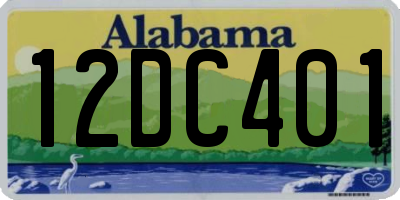 AL license plate 12DC401