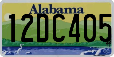 AL license plate 12DC405