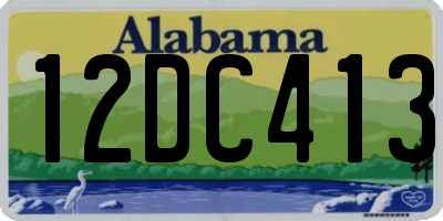 AL license plate 12DC413