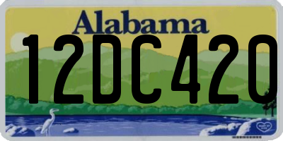 AL license plate 12DC420