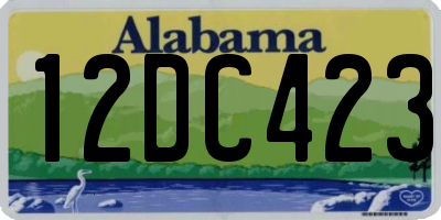 AL license plate 12DC423