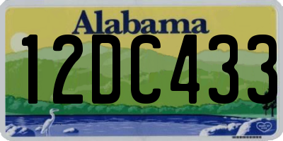 AL license plate 12DC433
