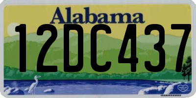 AL license plate 12DC437