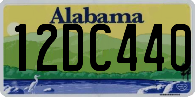 AL license plate 12DC440