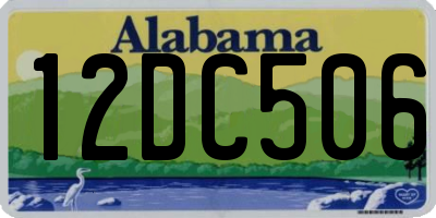 AL license plate 12DC506