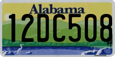 AL license plate 12DC508