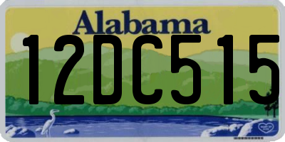 AL license plate 12DC515