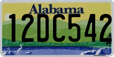 AL license plate 12DC542