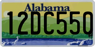 AL license plate 12DC550