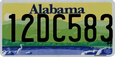AL license plate 12DC583