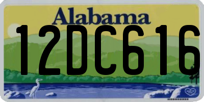 AL license plate 12DC616