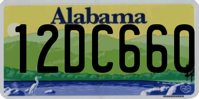 AL license plate 12DC660